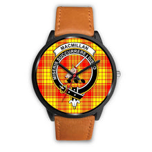 Load image into Gallery viewer, MacMillan Clans ,Pink Leather watch, leather steel watch, tartan watch, tartan watches, clan watch, scotland watch, merry christmas, cyber Monday, halloween, black Friday