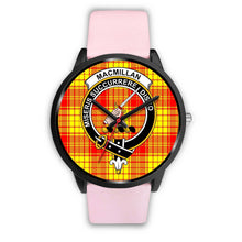 Load image into Gallery viewer, MacMillan Clans ,Silver Metal Link watch, leather steel watch, tartan watch, tartan watches, clan watch, scotland watch, merry christmas, cyber Monday, halloween, black Friday