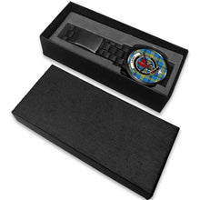 Load image into Gallery viewer, Laing Clans ,White Leather watch, leather steel watch, tartan watch, tartan watches, clan watch, scotland watch, merry christmas, cyber Monday, halloween, black Friday