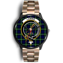 Load image into Gallery viewer, Lammie Clans ,Brown Leather watch, leather steel watch, tartan watch, tartan watches, clan watch, scotland watch, merry christmas, cyber Monday, halloween, black Friday