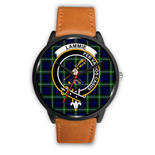 Load image into Gallery viewer, Lammie Clans ,Pink Leather watch, leather steel watch, tartan watch, tartan watches, clan watch, scotland watch, merry christmas, cyber Monday, halloween, black Friday