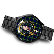 Load image into Gallery viewer, Lamont Modern Clans ,Brown Leather watch, leather steel watch, tartan watch, tartan watches, clan watch, scotland watch, merry christmas, cyber Monday, halloween, black Friday