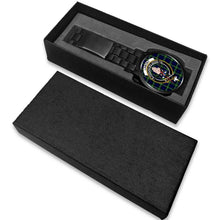Load image into Gallery viewer, Lamont Modern Clans ,White Leather watch, leather steel watch, tartan watch, tartan watches, clan watch, scotland watch, merry christmas, cyber Monday, halloween, black Friday