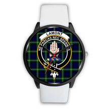 Load image into Gallery viewer, Lamont Modern Clans ,Silver Metal Mesh watch, leather steel watch, tartan watch, tartan watches, clan watch, scotland watch, merry christmas, cyber Monday, halloween, black Friday
