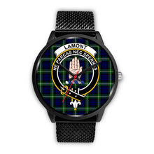 Load image into Gallery viewer, Lamont Modern Clans ,Rose Gold Metal Mesh watch, leather steel watch, tartan watch, tartan watches, clan watch, scotland watch, merry christmas, cyber Monday, halloween, black Friday