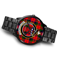 Load image into Gallery viewer, MacNaughton Modern Clans ,Brown Leather watch, leather steel watch, tartan watch, tartan watches, clan watch, scotland watch, merry christmas, cyber Monday, halloween, black Friday