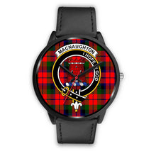 Load image into Gallery viewer, MacNaughton Modern Clans ,Black Metal Mesh watch, leather steel watch, tartan watch, tartan watches, clan watch, scotland watch, merry christmas, cyber Monday, halloween, black Friday
