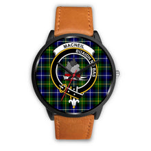 Load image into Gallery viewer, MacNeil Of Barra Clans ,Pink Leather watch, leather steel watch, tartan watch, tartan watches, clan watch, scotland watch, merry christmas, cyber Monday, halloween, black Friday