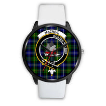 Load image into Gallery viewer, MacNeil Of Barra Clans ,Silver Metal Mesh watch, leather steel watch, tartan watch, tartan watches, clan watch, scotland watch, merry christmas, cyber Monday, halloween, black Friday