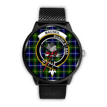 Load image into Gallery viewer, MacNeil Of Barra Clans ,Rose Gold Metal Mesh watch, leather steel watch, tartan watch, tartan watches, clan watch, scotland watch, merry christmas, cyber Monday, halloween, black Friday