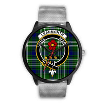 Load image into Gallery viewer, Learmonth Clans ,Rose Gold Metal Link watch, leather steel watch, tartan watch, tartan watches, clan watch, scotland watch, merry christmas, cyber Monday, halloween, black Friday