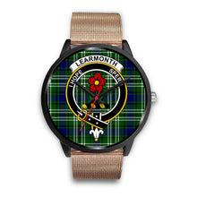 Load image into Gallery viewer, Learmonth Clans ,Brown Leather watch, leather steel watch, tartan watch, tartan watches, clan watch, scotland watch, merry christmas, cyber Monday, halloween, black Friday