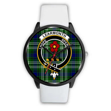 Load image into Gallery viewer, Learmonth Clans ,Silver Metal Mesh watch, leather steel watch, tartan watch, tartan watches, clan watch, scotland watch, merry christmas, cyber Monday, halloween, black Friday
