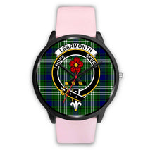 Load image into Gallery viewer, Learmonth Clans ,Silver Metal Link watch, leather steel watch, tartan watch, tartan watches, clan watch, scotland watch, merry christmas, cyber Monday, halloween, black Friday