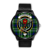 Load image into Gallery viewer, Learmonth Clans ,Rose Gold Metal Mesh watch, leather steel watch, tartan watch, tartan watches, clan watch, scotland watch, merry christmas, cyber Monday, halloween, black Friday