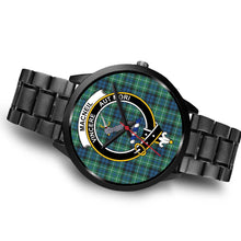 Load image into Gallery viewer, MacNeil of Colonsay Clans ,Brown Leather watch, leather steel watch, tartan watch, tartan watches, clan watch, scotland watch, merry christmas, cyber Monday, halloween, black Friday