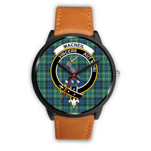 Load image into Gallery viewer, MacNeil of Colonsay Clans ,Pink Leather watch, leather steel watch, tartan watch, tartan watches, clan watch, scotland watch, merry christmas, cyber Monday, halloween, black Friday