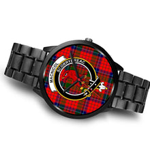 Load image into Gallery viewer, MacNicol (of Scorrybreac) Clans ,Brown Leather watch, leather steel watch, tartan watch, tartan watches, clan watch, scotland watch, merry christmas, cyber Monday, halloween, black Friday