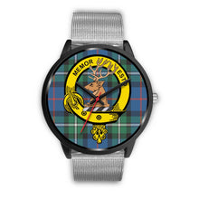 Load image into Gallery viewer, MacPhail Clans ,Rose Gold Metal Link watch, leather steel watch, tartan watch, tartan watches, clan watch, scotland watch, merry christmas, cyber Monday, halloween, black Friday