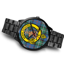 Load image into Gallery viewer, MacPhail Clans ,Brown Leather watch, leather steel watch, tartan watch, tartan watches, clan watch, scotland watch, merry christmas, cyber Monday, halloween, black Friday