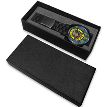 Load image into Gallery viewer, MacPhail Clans ,White Leather watch, leather steel watch, tartan watch, tartan watches, clan watch, scotland watch, merry christmas, cyber Monday, halloween, black Friday