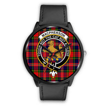 Load image into Gallery viewer, MacPherson Modern Clans ,Black Metal Mesh watch, leather steel watch, tartan watch, tartan watches, clan watch, scotland watch, merry christmas, cyber Monday, halloween, black Friday