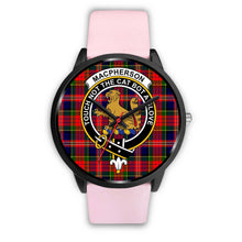Load image into Gallery viewer, MacPherson Modern Clans ,Silver Metal Link watch, leather steel watch, tartan watch, tartan watches, clan watch, scotland watch, merry christmas, cyber Monday, halloween, black Friday