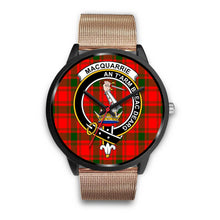 Load image into Gallery viewer, MacQuarrie Modern Clans ,Brown Leather watch, leather steel watch, tartan watch, tartan watches, clan watch, scotland watch, merry christmas, cyber Monday, halloween, black Friday
