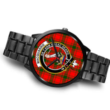 Load image into Gallery viewer, MacQuarrie Modern Clans ,Brown Leather watch, leather steel watch, tartan watch, tartan watches, clan watch, scotland watch, merry christmas, cyber Monday, halloween, black Friday