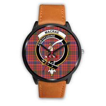 Load image into Gallery viewer, MacRae Ancient Clans ,Pink Leather watch, leather steel watch, tartan watch, tartan watches, clan watch, scotland watch, merry christmas, cyber Monday, halloween, black Friday
