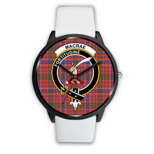 Load image into Gallery viewer, MacRae Ancient Clans ,Silver Metal Mesh watch, leather steel watch, tartan watch, tartan watches, clan watch, scotland watch, merry christmas, cyber Monday, halloween, black Friday
