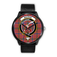 Load image into Gallery viewer, MacRae Ancient Clans ,Rose Gold Metal Mesh watch, leather steel watch, tartan watch, tartan watches, clan watch, scotland watch, merry christmas, cyber Monday, halloween, black Friday