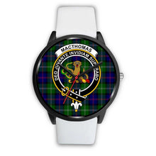 Load image into Gallery viewer, MacThomas Modern Clans ,Black Metal Mesh watch, leather steel watch, tartan watch, tartan watches, clan watch, scotland watch, merry christmas, cyber Monday, halloween, black Friday