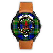 Load image into Gallery viewer, Maitland Clans ,Pink Leather watch, leather steel watch, tartan watch, tartan watches, clan watch, scotland watch, merry christmas, cyber Monday, halloween, black Friday