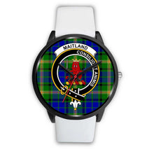 Load image into Gallery viewer, Maitland Clans ,Silver Metal Mesh watch, leather steel watch, tartan watch, tartan watches, clan watch, scotland watch, merry christmas, cyber Monday, halloween, black Friday