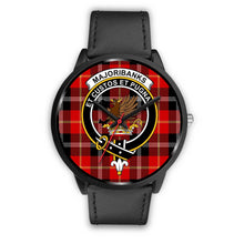 Load image into Gallery viewer, Majoribanks Clans ,Black Metal Mesh watch, leather steel watch, tartan watch, tartan watches, clan watch, scotland watch, merry christmas, cyber Monday, halloween, black Friday
