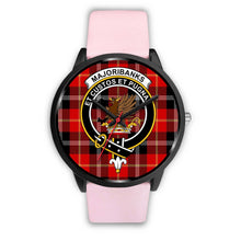 Load image into Gallery viewer, Majoribanks Clans ,Silver Metal Link watch, leather steel watch, tartan watch, tartan watches, clan watch, scotland watch, merry christmas, cyber Monday, halloween, black Friday