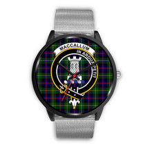 Load image into Gallery viewer, Malcolm Modern Clans ,Rose Gold Metal Link watch, leather steel watch, tartan watch, tartan watches, clan watch, scotland watch, merry christmas, cyber Monday, halloween, black Friday