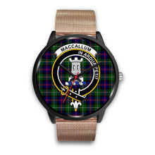 Load image into Gallery viewer, Malcolm Modern Clans ,Brown Leather watch, leather steel watch, tartan watch, tartan watches, clan watch, scotland watch, merry christmas, cyber Monday, halloween, black Friday