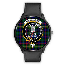 Load image into Gallery viewer, Malcolm Modern Clans ,Black Metal Mesh watch, leather steel watch, tartan watch, tartan watches, clan watch, scotland watch, merry christmas, cyber Monday, halloween, black Friday