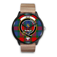 Load image into Gallery viewer, Mar Clans ,Brown Leather watch, leather steel watch, tartan watch, tartan watches, clan watch, scotland watch, merry christmas, cyber Monday, halloween, black Friday