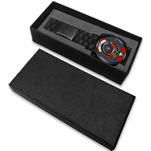 Load image into Gallery viewer, Mar Clans ,White Leather watch, leather steel watch, tartan watch, tartan watches, clan watch, scotland watch, merry christmas, cyber Monday, halloween, black Friday