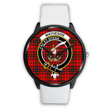 Load image into Gallery viewer, Matheson Modern Clans ,Silver Metal Mesh watch, leather steel watch, tartan watch, tartan watches, clan watch, scotland watch, merry christmas, cyber Monday, halloween, black Friday