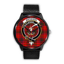 Load image into Gallery viewer, Matheson Modern Clans ,Rose Gold Metal Mesh watch, leather steel watch, tartan watch, tartan watches, clan watch, scotland watch, merry christmas, cyber Monday, halloween, black Friday