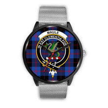 Load image into Gallery viewer, Maule Clans ,Rose Gold Metal Link watch, leather steel watch, tartan watch, tartan watches, clan watch, scotland watch, merry christmas, cyber Monday, halloween, black Friday