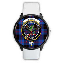 Load image into Gallery viewer, Maule Clans ,Silver Metal Mesh watch, leather steel watch, tartan watch, tartan watches, clan watch, scotland watch, merry christmas, cyber Monday, halloween, black Friday