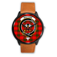Load image into Gallery viewer, Maxtone Clans ,Pink Leather watch, leather steel watch, tartan watch, tartan watches, clan watch, scotland watch, merry christmas, cyber Monday, halloween, black Friday