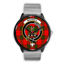 Load image into Gallery viewer, Maxwell Modern Clans ,Rose Gold Metal Link watch, leather steel watch, tartan watch, tartan watches, clan watch, scotland watch, merry christmas, cyber Monday, halloween, black Friday
