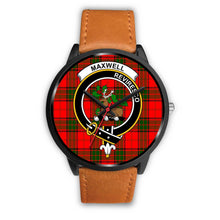 Load image into Gallery viewer, Maxwell Modern Clans ,Pink Leather watch, leather steel watch, tartan watch, tartan watches, clan watch, scotland watch, merry christmas, cyber Monday, halloween, black Friday