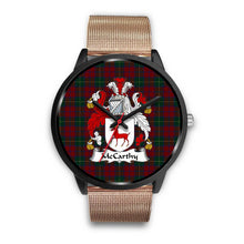 Load image into Gallery viewer, McCarthy Clans ,Brown Leather watch, leather steel watch, tartan watch, tartan watches, clan watch, scotland watch, merry christmas, cyber Monday, halloween, black Friday